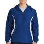 Sport-Tek Mens 1/4 Zip Hooded Jacket - True Royal Blue/White