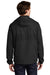 Sport-Tek JST65 Mens Hooded 1/4 Zip Jacket Black Model Back