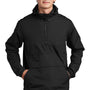 Sport-Tek Mens Hooded 1/4 Zip Jacket - Black