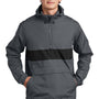 Sport-Tek Mens Hooded 1/4 Zip Jacket - Graphite Grey/Black