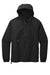 Sport-Tek JST66 Mens Packable Anorak 1/4 Zip Hooded Jacket Black Flat Front