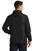 Sport-Tek JST66 Mens Packable Anorak 1/4 Zip Hooded Jacket Black Model Back