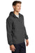 Sport-Tek JST66 Mens Packable Anorak 1/4 Zip Hooded Jacket Graphite Grey Model 3q