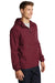 Sport-Tek JST66 Mens Packable Anorak 1/4 Zip Hooded Jacket Maroon Model 3q