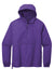 Sport-Tek JST66 Mens Packable Anorak 1/4 Zip Hooded Jacket Purple Flat Front