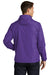 Sport-Tek JST66 Mens Packable Anorak 1/4 Zip Hooded Jacket Purple Model Back