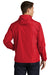 Sport-Tek JST66 Mens Packable Anorak 1/4 Zip Hooded Jacket True Red Model Back