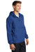 Sport-Tek JST66 Mens Packable Anorak 1/4 Zip Hooded Jacket True Royal Blue Model 3q