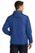 Sport-Tek JST66 Mens Packable Anorak 1/4 Zip Hooded Jacket True Royal Blue Model Back