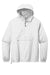 Sport-Tek JST66 Mens Packable Anorak 1/4 Zip Hooded Jacket White Flat Front