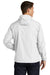 Sport-Tek JST66 Mens Packable Anorak 1/4 Zip Hooded Jacket White Model Back