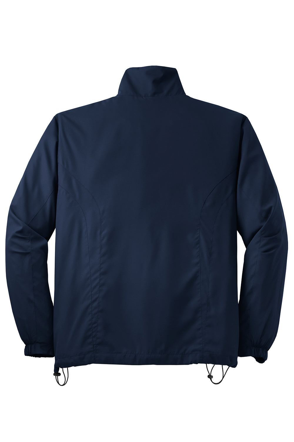 Sport-Tek JST70 Mens Water Resistant Full Zip Wind Jacket True Navy Blue Flat Back