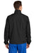 Sport-Tek JST70 Mens Water Resistant Full Zip Wind Jacket Black Model Back