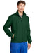 Sport-Tek JST70 Mens Water Resistant Full Zip Wind Jacket Forest Green Model 3q