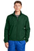 Sport-Tek JST70 Mens Water Resistant Full Zip Wind Jacket Forest Green Model Front