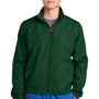 Sport-Tek Mens Water Resistant Full Zip Wind Jacket - Forest Green