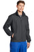 Sport-Tek JST70 Mens Water Resistant Full Zip Wind Jacket Graphite Grey Model 3q