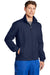 Sport-Tek JST70 Mens Water Resistant Full Zip Wind Jacket True Navy Blue Model 3q