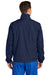 Sport-Tek JST70 Mens Water Resistant Full Zip Wind Jacket True Navy Blue Model Back