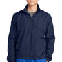 Sport-Tek Mens Water Resistant Full Zip Wind Jacket - True Navy Blue