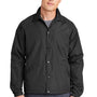 Sport-Tek Mens Water Resistant Snap Down Sideline Jacket - Black