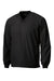 Sport-Tek JST72 Mens V-Neck Wind Jacket Black Flat Front