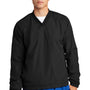 Sport-Tek Mens V-Neck Wind Jacket - Black