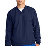 Sport-Tek Mens V-Neck Wind Jacket - True Navy Blue