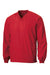 Sport-Tek JST72 Mens V-Neck Wind Jacket True Red Flat Front