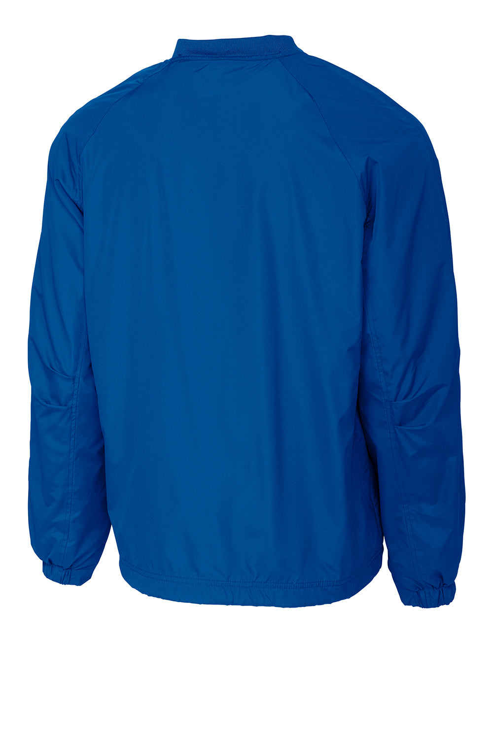 Sport-Tek JST72 Mens V-Neck Wind Jacket True Royal Blue Flat Back