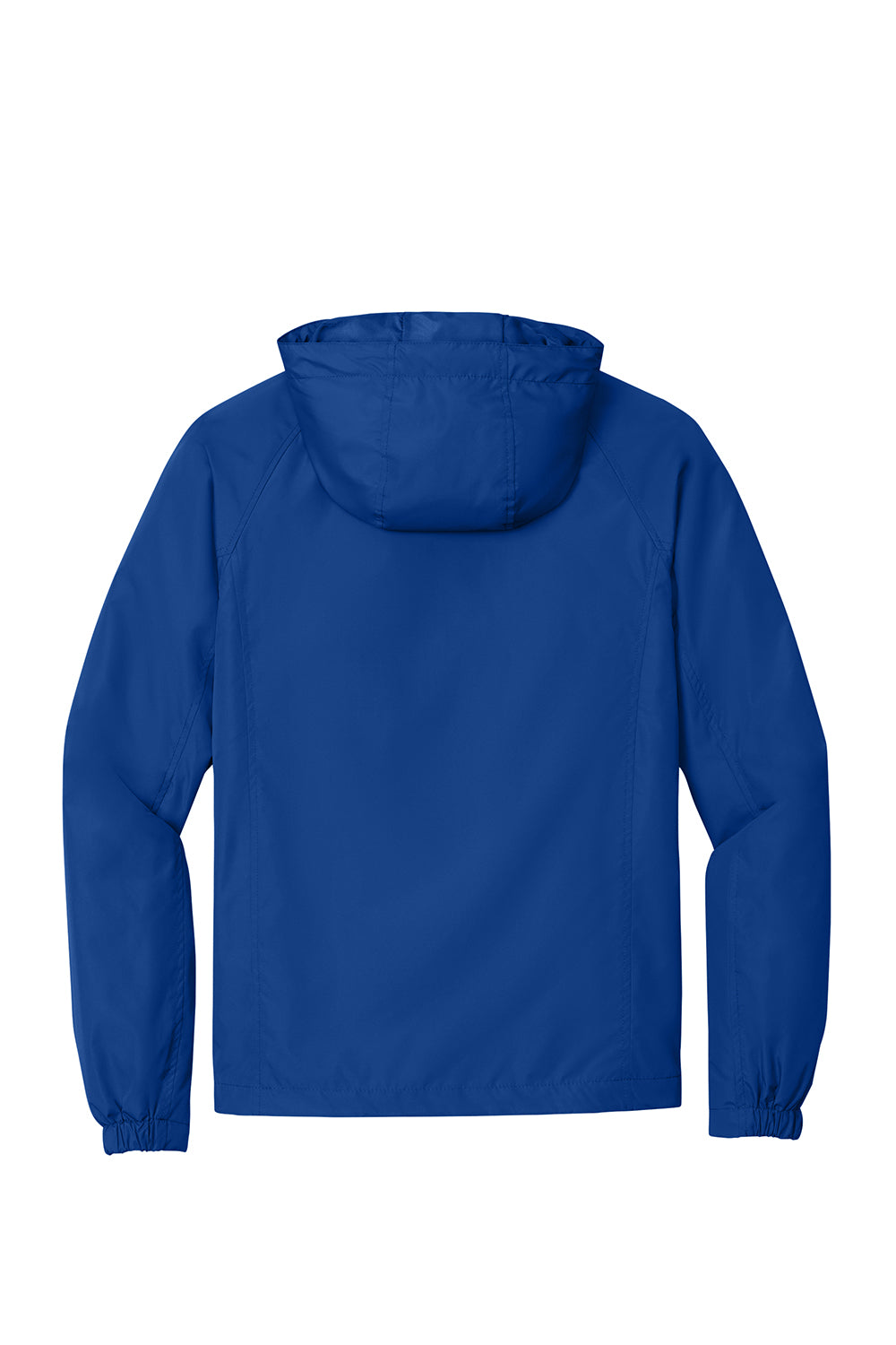 Sport-Tek JST73/TJST73 Mens Water Resistant Full Zip Hooded Jacket True Royal Blue Flat Back