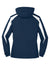 Sport-Tek JST81 Mens Full Zip Hooded Jacket True Navy Blue/White Flat Back