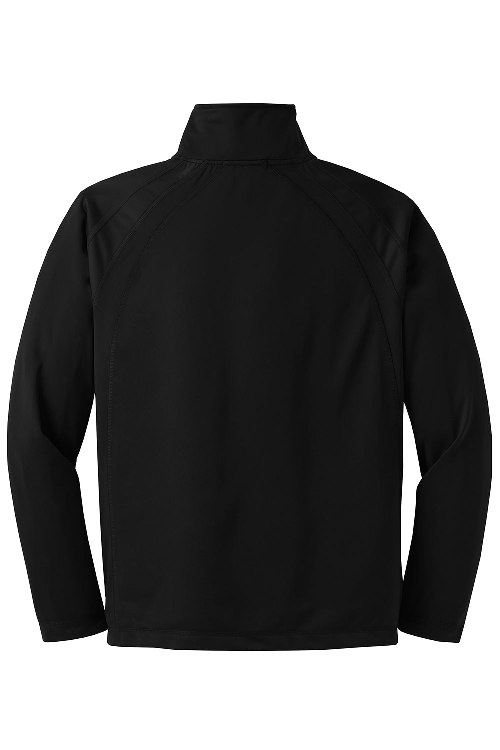 Sport-Tek JST90 Mens Full Zip Track Jacket Black Flat Front