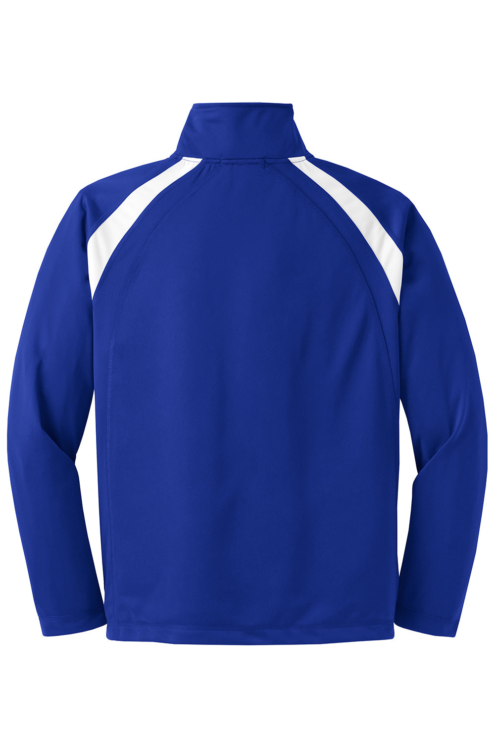 Sport-Tek JST90 Mens Full Zip Track Jacket True Royal Blue/White Flat Back