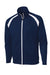 Sport-Tek JST90 Mens Full Zip Track Jacket True Navy Blue/White Flat Front