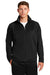 Sport-Tek JST90 Mens Full Zip Track Jacket Black Model Front