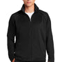 Sport-Tek Mens Full Zip Track Jacket - Black