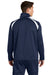 Sport-Tek JST90 Mens Full Zip Track Jacket True Navy Blue/White Model Back