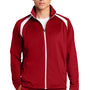 Sport-Tek Mens Full Zip Track Jacket - True Red/White