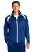 Sport-Tek JST90 Mens Full Zip Track Jacket True Royal Blue/White Model Front