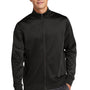 Sport-Tek Mens Full Zip Track Jacket - Black