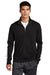 Sport-Tek JST94 Mens Full Zip Track Jacket Black/White Model Front