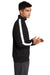 Sport-Tek JST94 Mens Full Zip Track Jacket Black/White Model Side