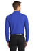 Port Authority K100LS Mens Core Classic Long Sleeve Polo Shirt True Royal Blue Model Back