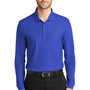 Port Authority Mens Core Classic Long Sleeve Polo Shirt - True Royal Blue