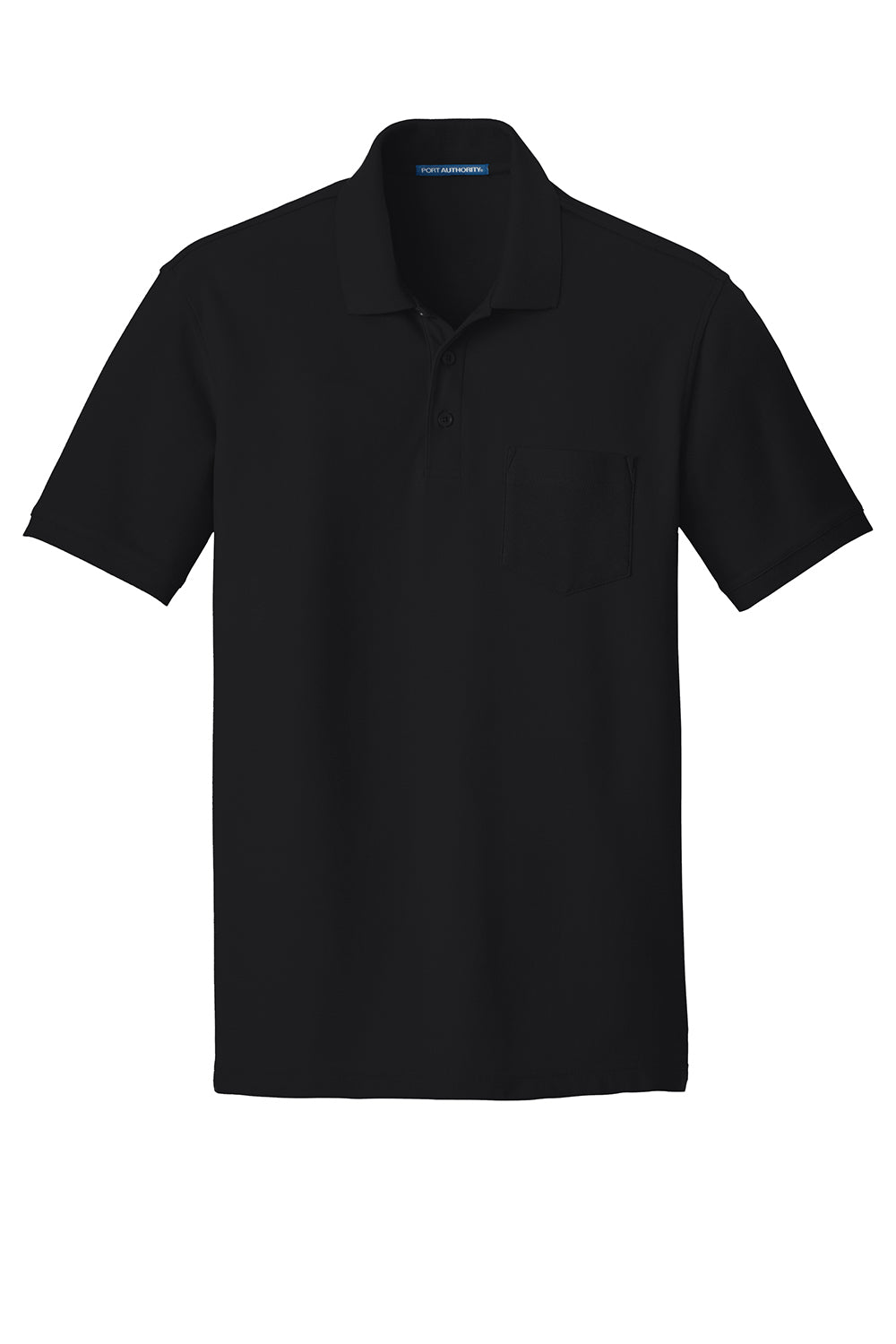 Port Authority K100P Mens Core Classic Short Sleeve Polo Shirt w/ Pocket Burgundy Flat Front