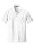 Port Authority K100P Mens Core Classic Short Sleeve Polo Shirt w/ Pocket White Flat Front