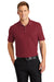 Port Authority K100/TLK100 Mens Core Classic Short Sleeve Polo Shirt Burgundy Model Front