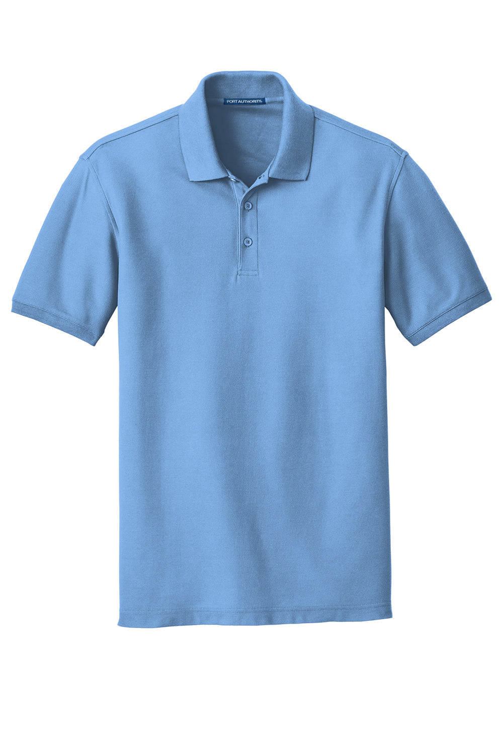 Port Authority K100/TLK100 Mens Core Classic Short Sleeve Polo Shirt Carolina Blue Flat Front