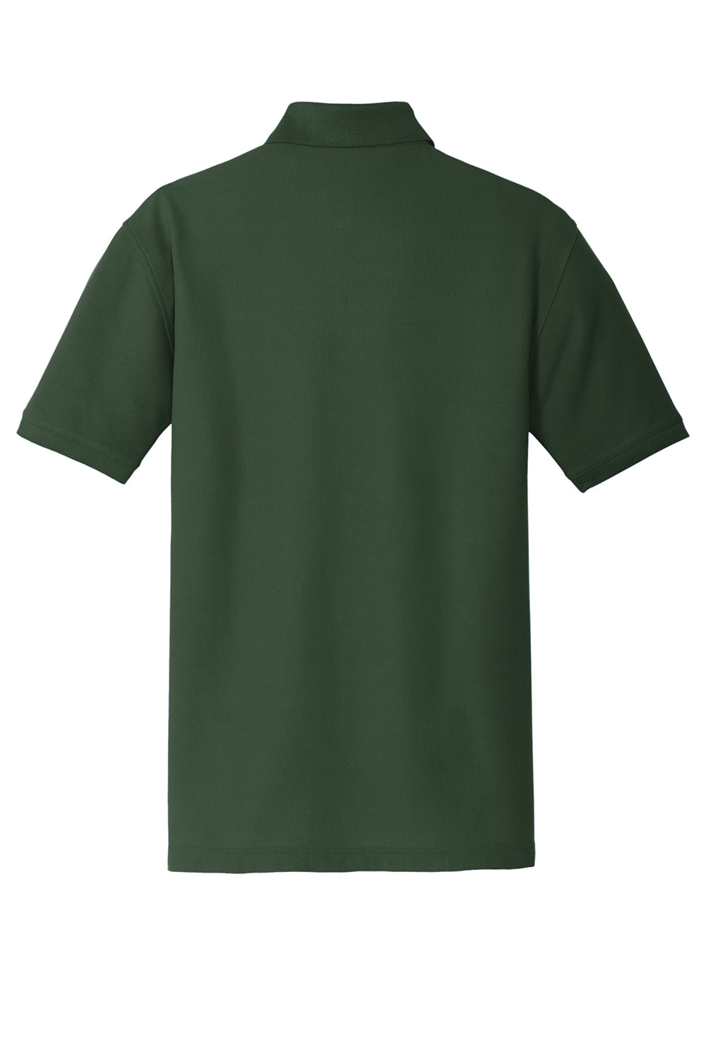 Port Authority K100/TLK100 Mens Core Classic Short Sleeve Polo Shirt Deep Forest Green Flat Back